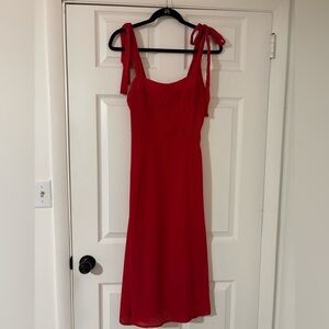 RIHOAS Vibrant Red Midi Dress